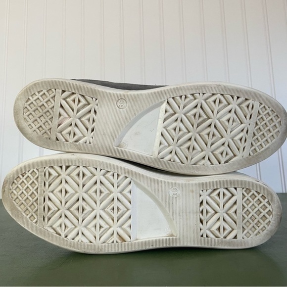 All Saints AYA Platform Laceless Slip On Sneakers in Steel Suede - Picture 9 of 11